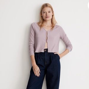 Madewell Ribbed Cropped Cardigan